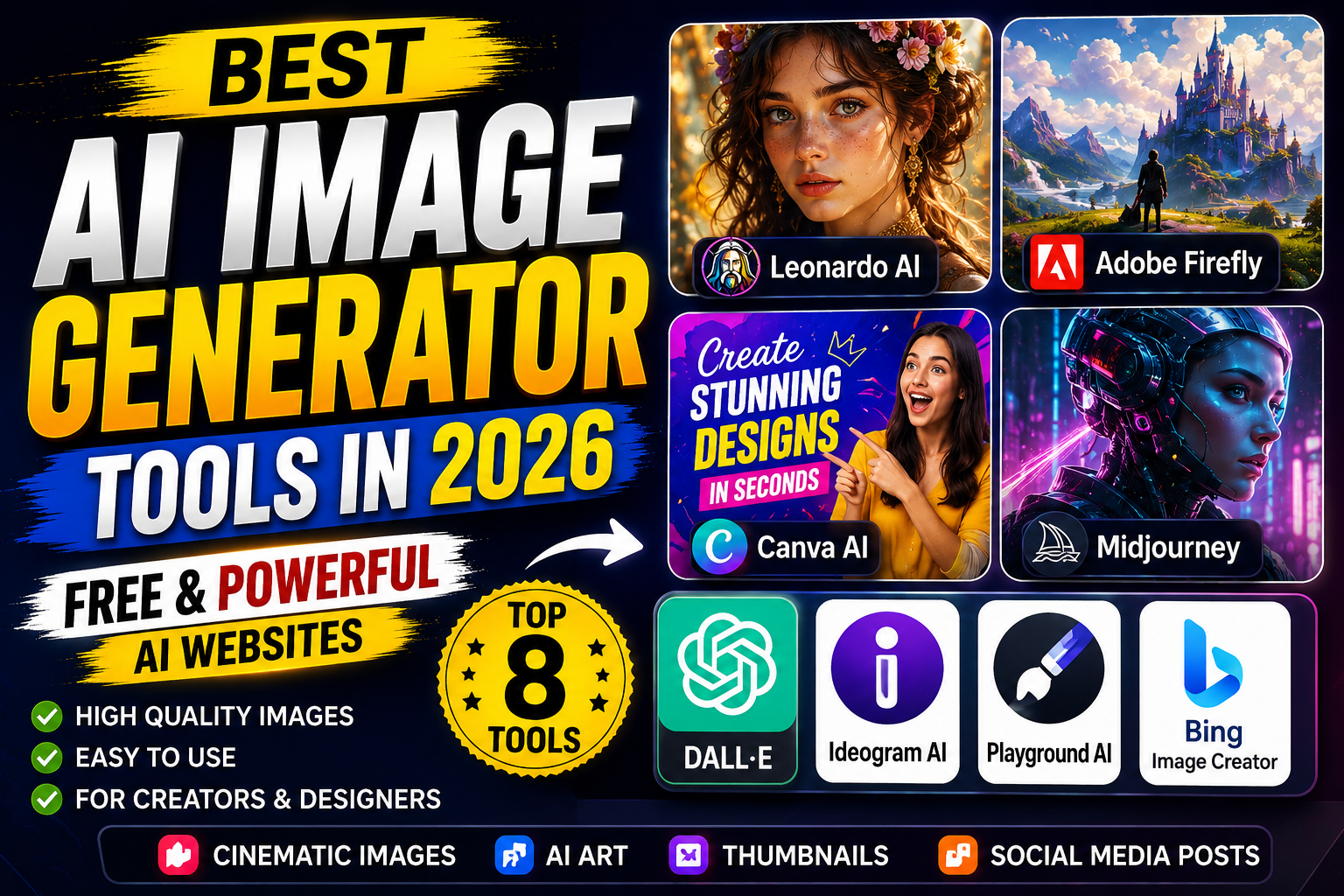 Top 10 Free AI Tools in 2026 | Best AI Tools for Bloggers & Creators